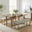 Striped Upholstered Bench, 41" Coastal Bench with Wood Frame for Entryway, Dining Room & Bedroom-1398752614