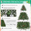 Arbre de Noël artificiel 7 pi, épinette à charnière non éclairée de qualité supérieure avec 2231 branches