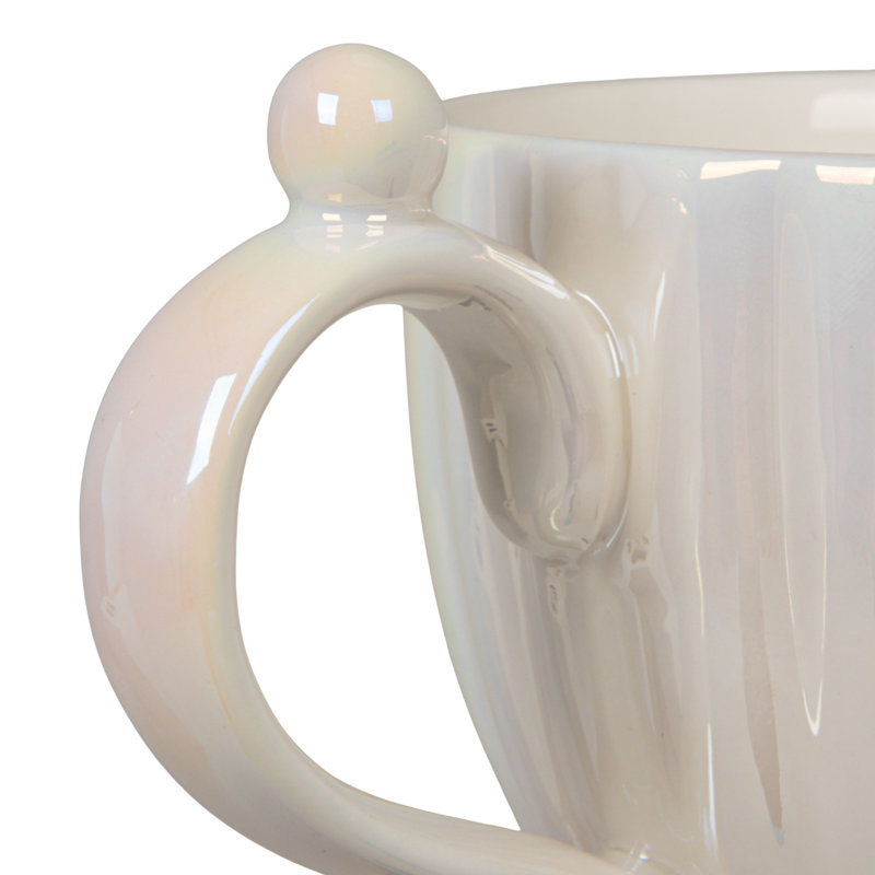 Tasses rondes en grès cannelé