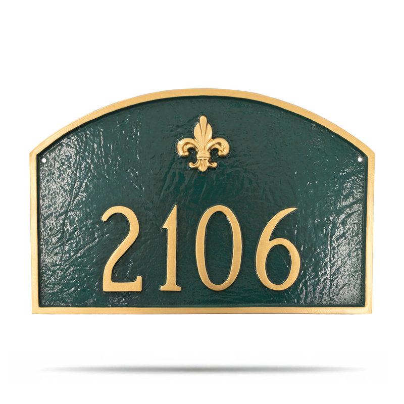 Fleur De Lis Arch Wall Plaque, Swedish Iron/Black
