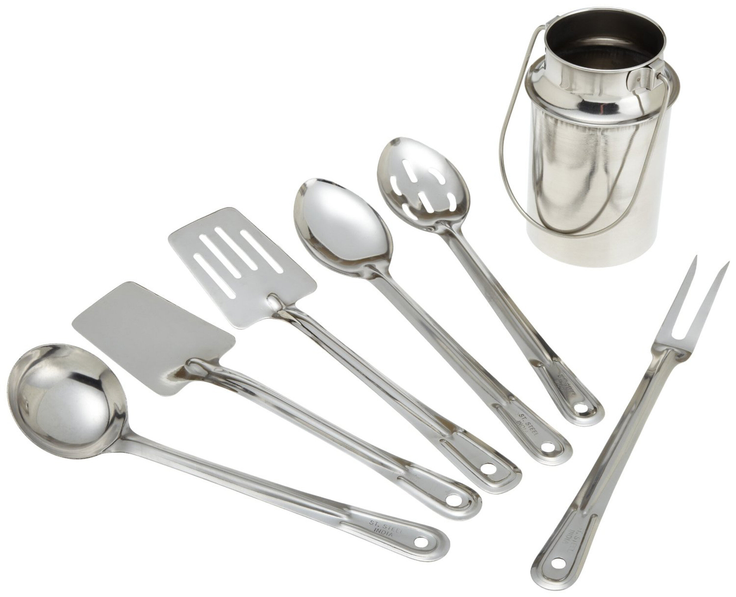Martha Stewart 5 Piece Sprucedale Stainless Steel Kitchen Tools and Gadget  Set - Dishwasher Safe
