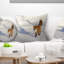 Chat brun avec empreintes de pas - Coussin imprimé animal-30746305-30746302