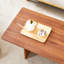 Table basse 44,8 pouces en grain de bois de noyer et bois aggloméré - Luxe moderne