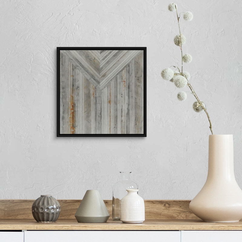 «Hide II» par Joshua Schicker - reproduction sur toile, H 14 po x l 14 po x P 1,75 po, Cadre flottant noir