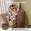 Commode à 6 tiroirs en rotin avec charme naturel, grand rangement pour l'organisation à la maison