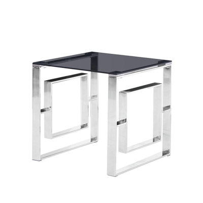  Kolby 21.5" Glass Top Square End Table