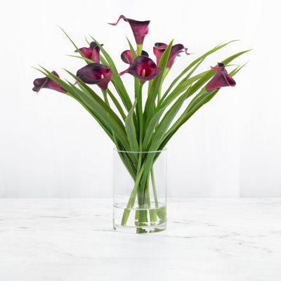 Silk Lillies Arrangement in Vase