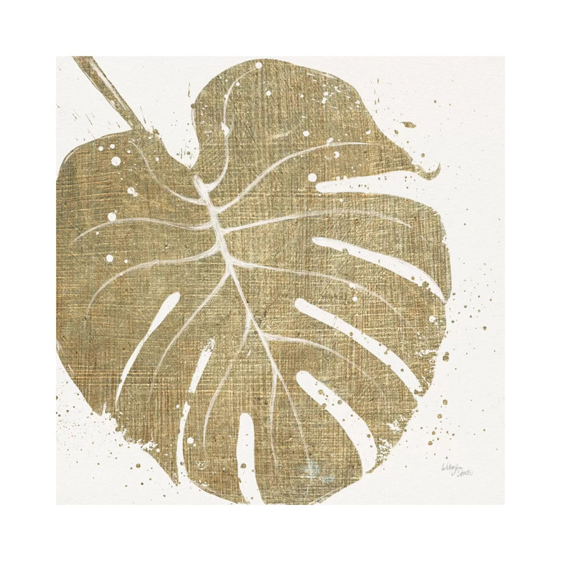 Gold Leaves III by Wellington Studio - Gallery-Wrapped Canvas Giclée on Canvas, Wrapped Canvas, 30.48 cm H x 30.48 cm W