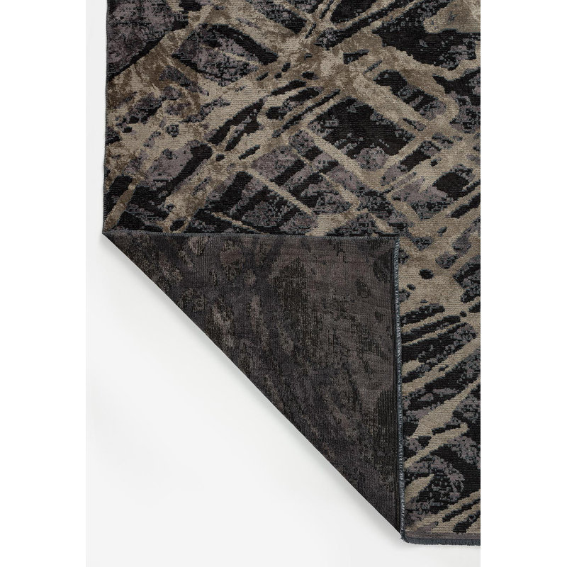 Modern Spray Paint Organic Web, Rectangle 6'7" x 8'3"