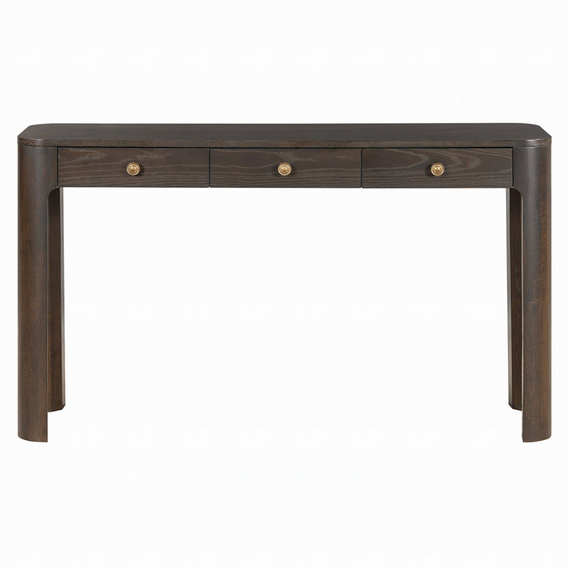 Console rustique avec coins arrondis, Espresso