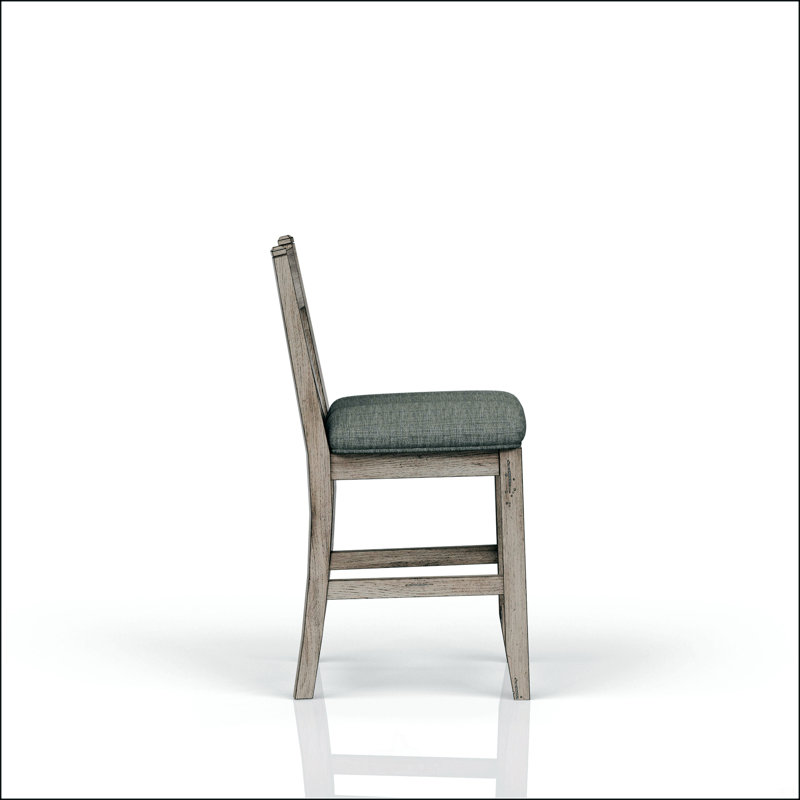 Ensemble de 2 tabourets de comptoir gris rustique