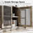 Industrial TV Stand, Vintage Media Console Cabinet with 2 Mesh Doors and 4 Open Shelves-1854314924