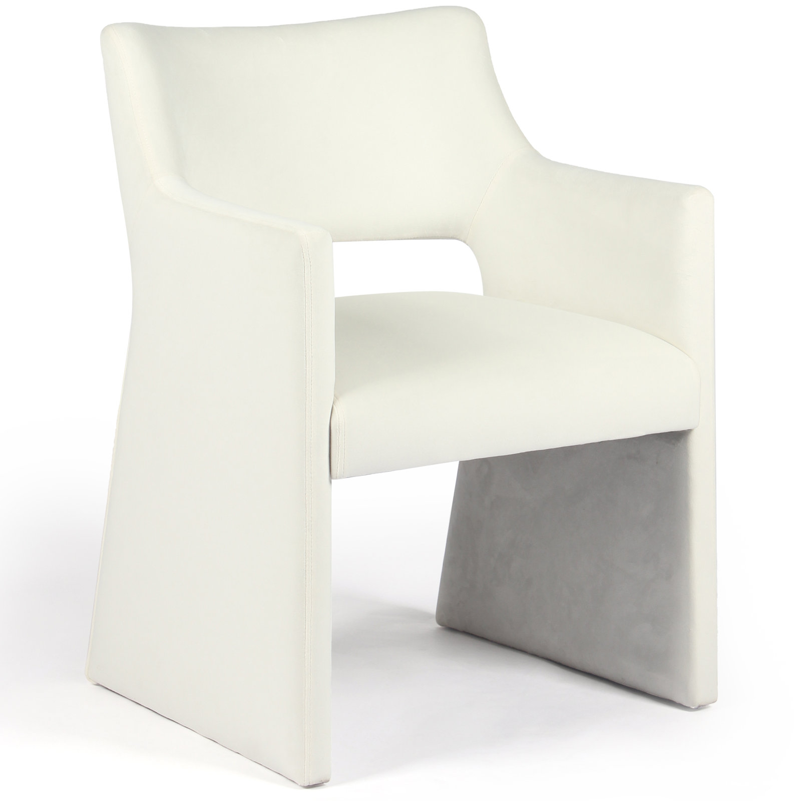 Camillo Velvet Dining Armchair, Cream