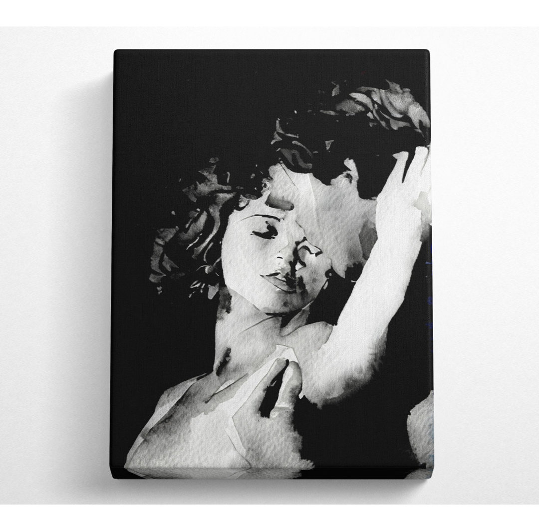 Dirty Dancing The Touch B N W - Leinwanddrucke auf Wrapped Canvas