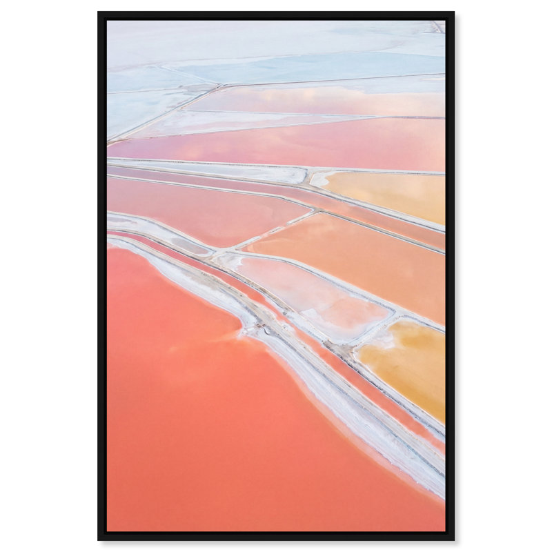 Coral Rivers Print by Oliver Gal, 21"H x 31"W, Black Floater Frame