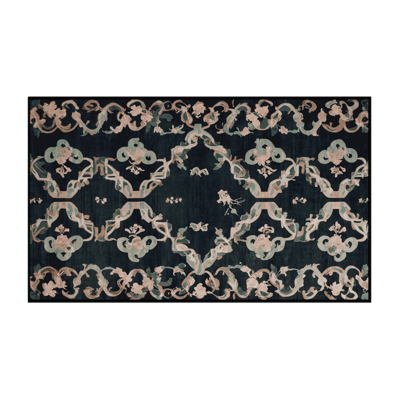 Machine Washable Gray Area Rug, Rectangle 8' x 10'