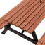 Solid Wood Picnic Table Set, Outdoor Patio Dining With Umbrella Hole For Backyard, Lawn
