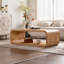 Table basse moderne en bois clair incurvé moderne avec cadre ouvert et rangement ouvert pour les salons contemporains-1508413364