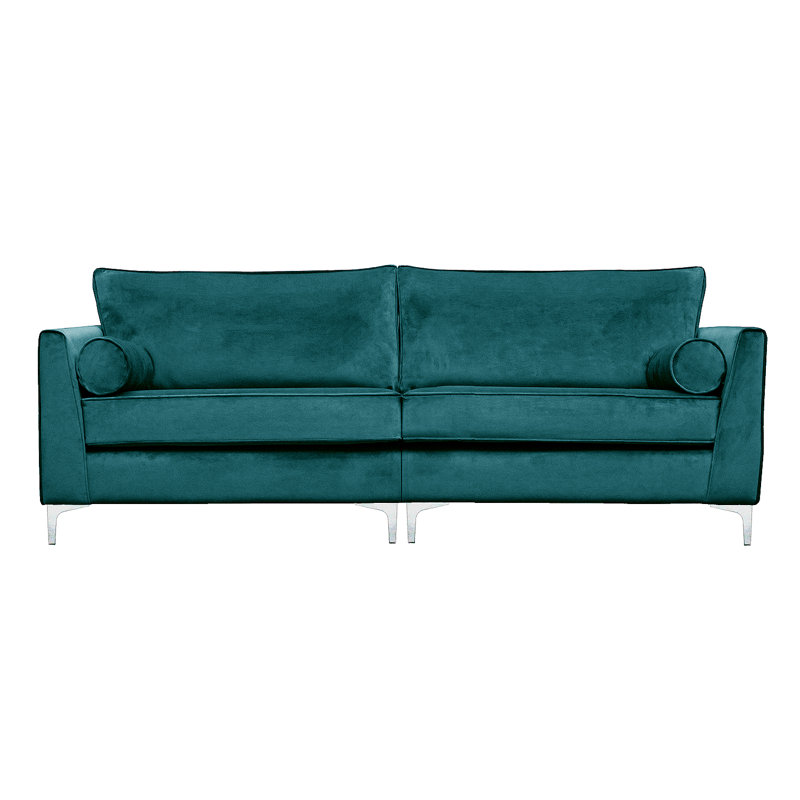 Giancarlo 4 Seater Velvet Sofa, Teal
