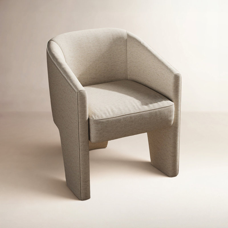 Fae Upholstered Arm Chair, Crypton Nomad Snow