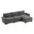 Colbey 123'' Upholstered L-shape Modular Cloud Sectional with Ottoman-2022137447