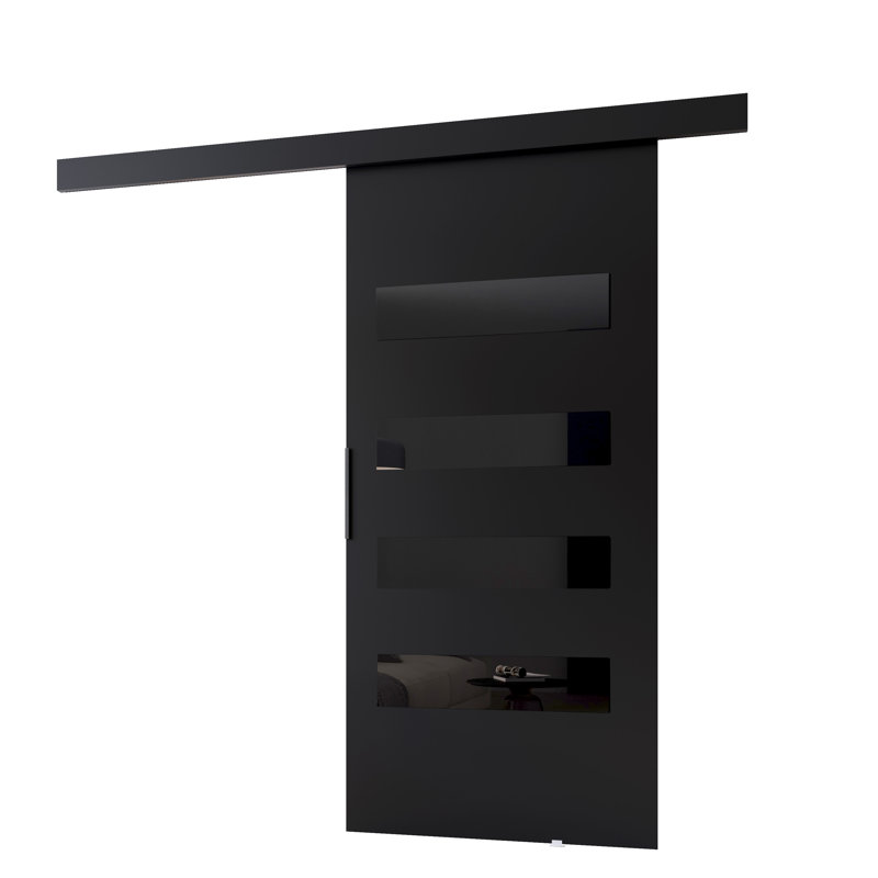 Sliding Door Prim F, Interior Door, 106cm x 205cm, Black