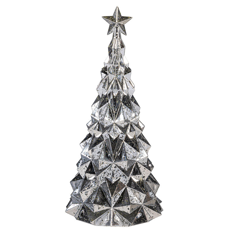 Décoration de table lanterne DEL arbre de Noël en acrylique, 9,75 po H