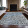Machine Washable Indoor/Outdoor Xhevrie Blue Rug