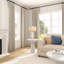 60cm Metal Table Lamp with Linen Shade-1411819439