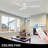 52" White Ceiling Fan No Light, 3-Blade Modern Flush Mount Fan with Remote, Quiet Reversible DC Motor for Indoor Use