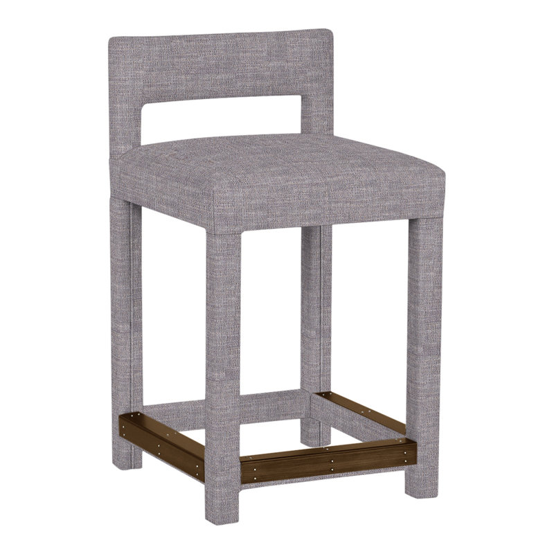 Thom Filicia 25.5'' Counter Stool, Havana, Nomad Slate Crypton® Chenille