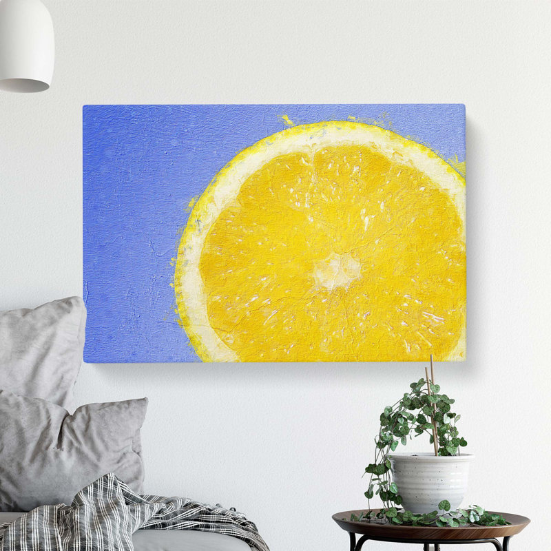 Lemon Slice - Wrapped Canvas Painting, 35.6 cm H x 50.8 cm W
