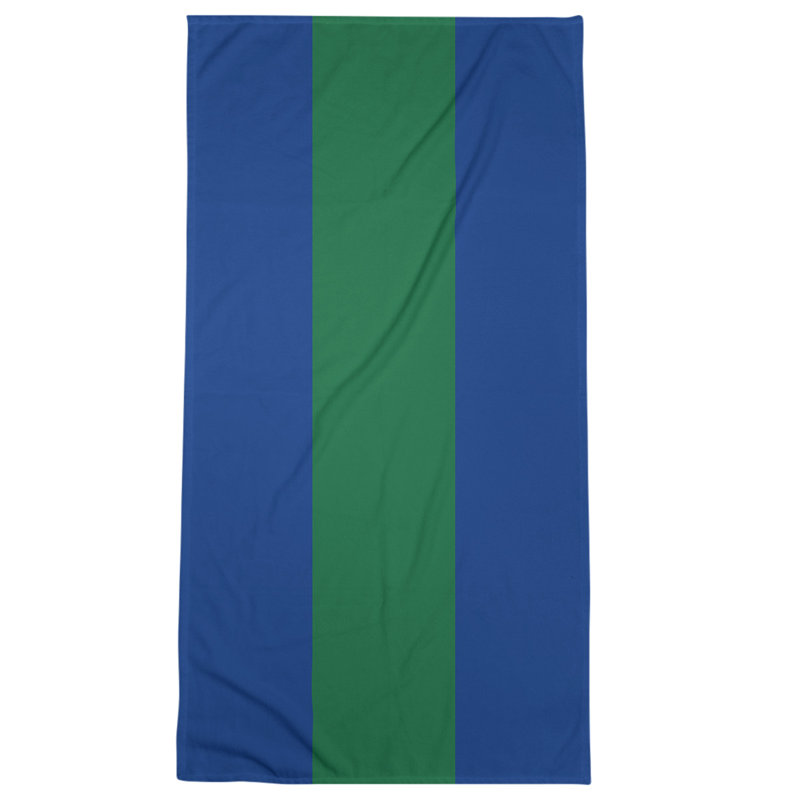 Bath Towel, Royal Blue/Green
