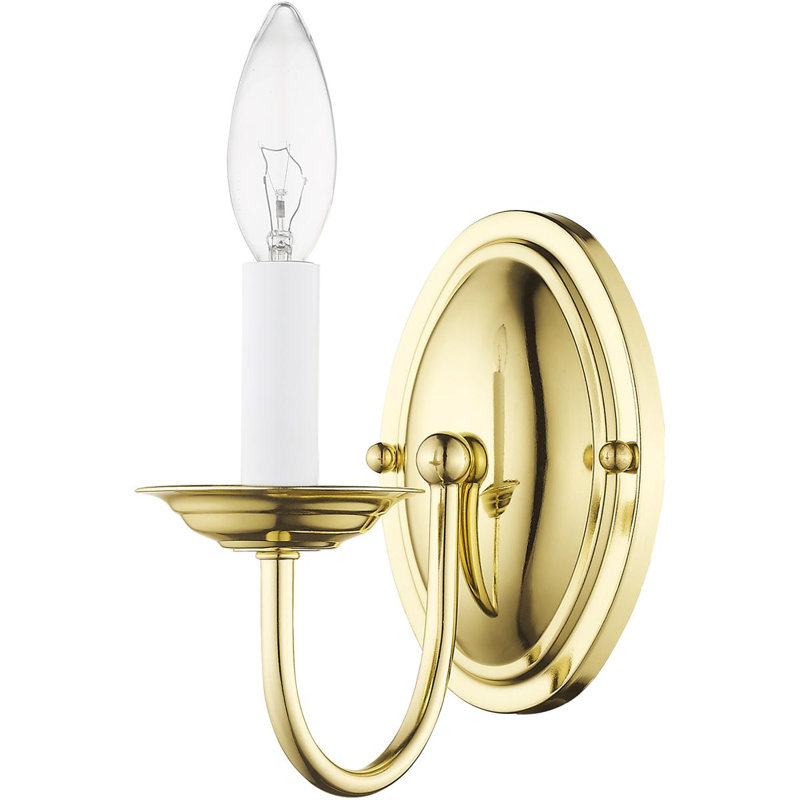 Kath Flush Mounted Sconce, Polished Brass