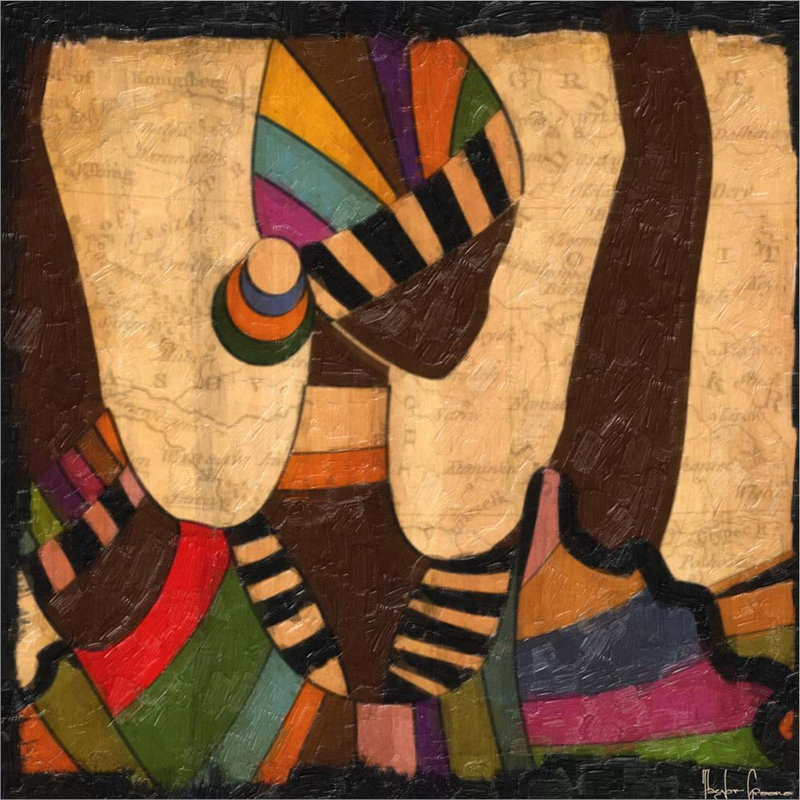 «Ethnic Elegance II» par Taylor Greene, peinture sur toile sans cadre