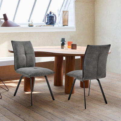 19'' H Fabric Upholstered Metal Side Chair