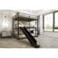 Lit mezzanine polyvalent avec toboggan et échelle pour jouer