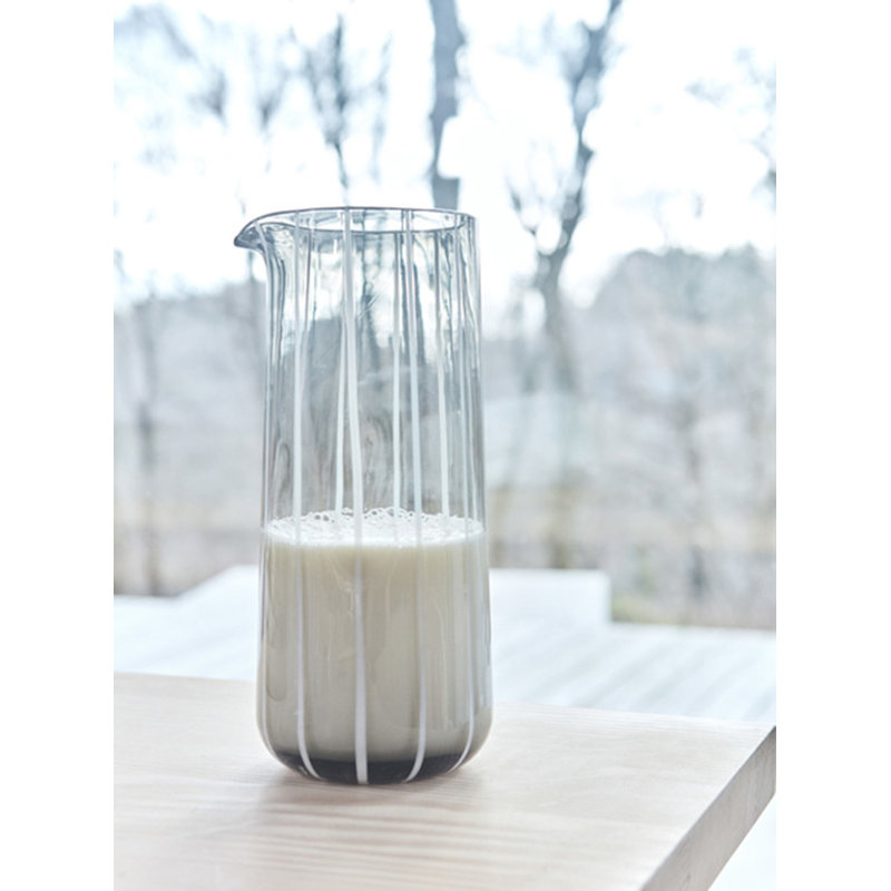 Mizu Glass Carafe, Gray