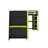 Twin Size Gaming Bed Frame With RGB LED Lights, Dual Twin Beds, USB Ports, TV Stand & Storage Shelves-719527173