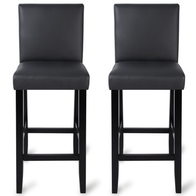 Ambriz Upholstered Counter Stool with Solid Wood Frame