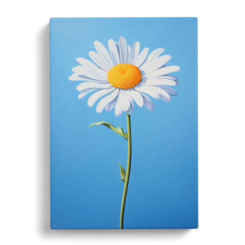 Daisy Hard Edge Painting - Wrapped Canvas, 60cm H x 40cm W x 3cm D