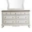 Commode de style victorien blanc antique et finition chêne avec rangement à 7 tiroirs 1pc