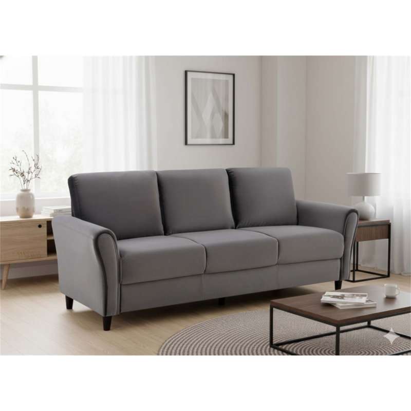 Canapé 3 places Patricia, Polyester gris