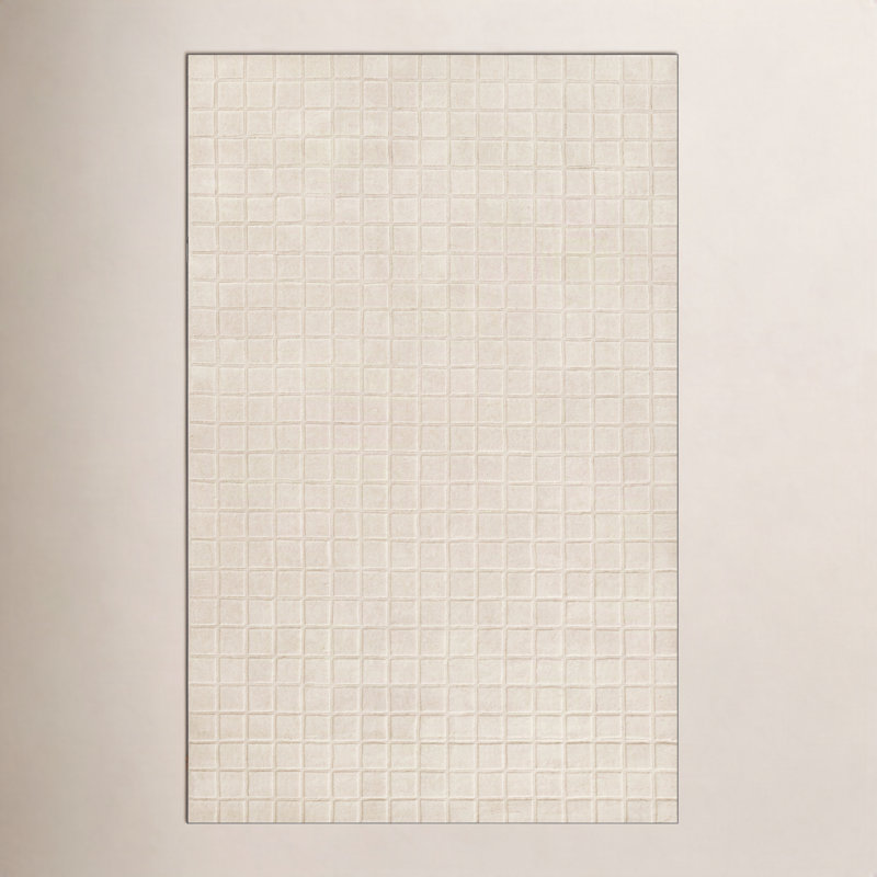 Meile Hand Loomed Geometric Wool Area Rug, Rectangle 7'10" x 10'