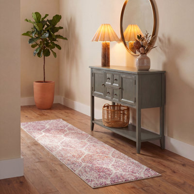 Balcom Cream/Fuchsia Area Rug