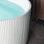 Baignoire de trempage blanche 67 po. X 32 po. Conception artistique unique.