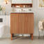 Charmant meuble-lavabo rétro avec rangement spacieux et design élégant