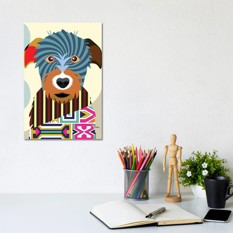 Irish Wolfhound by Lanre Studio - Wrapped Canvas Print, 20.32 cm H x 30.48 cm W
