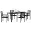 5 Piece Garden Dining Set Black PVC