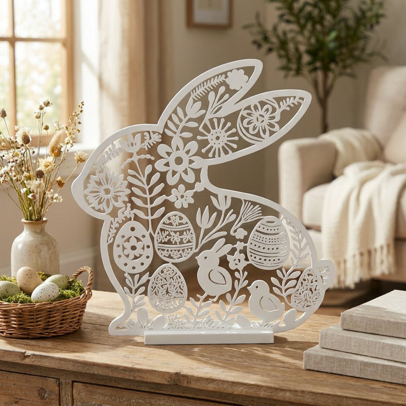 Filigree Easter Bunny Tabletop Decor